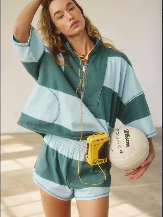 FP Movement by Free People Other - Free People/ FP Movement Retro Rugby Set- Heritage Green Combo